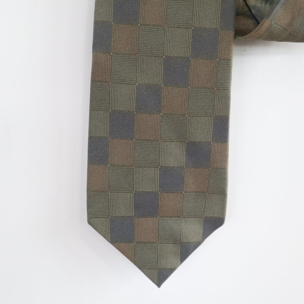 DKNY 100% Silk Tie Block pattern